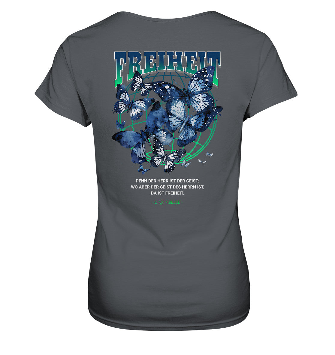 2.Kor 3,17 - FREIHEIT - Rückenprint - Ladies Premium Shirt