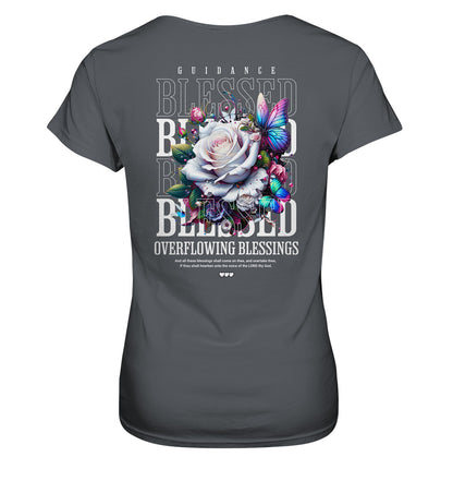 5.Mo 28,2 - BLESSED - Rückenprint - Ladies Premium Shirt