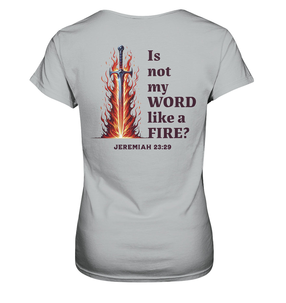 Jer 23,29 - like a fire - Rückenprint - Ladies Premium Shirt