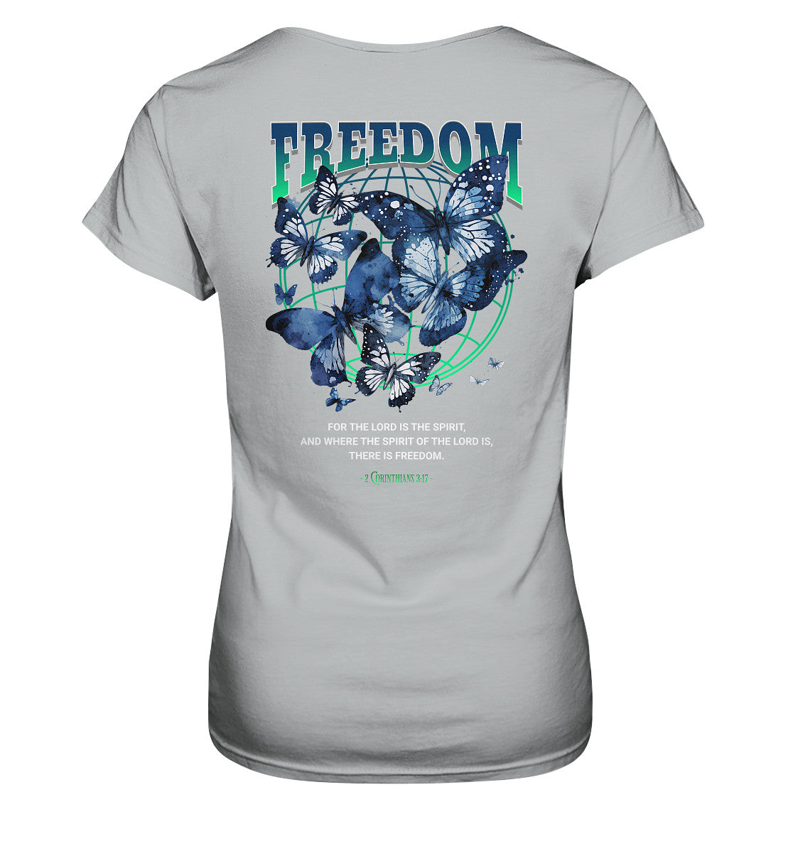 2.Kor 3,17 - FREEDOM - Rückenprint - Ladies Premium Shirt