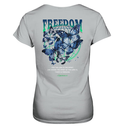 2.Kor 3,17 - FREEDOM - Rückenprint - Ladies Premium Shirt