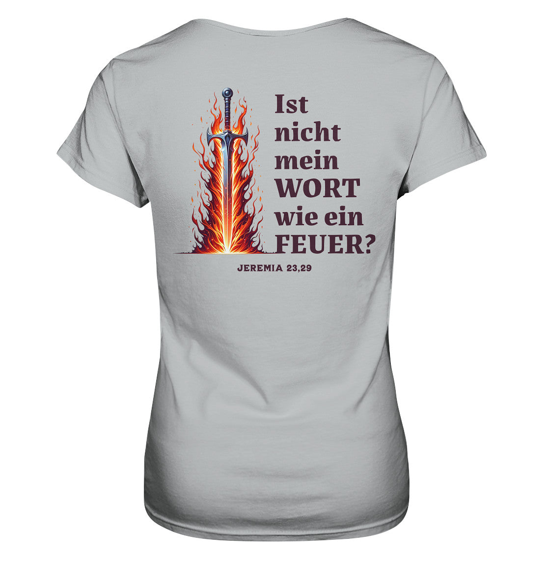 Jer 23,29 - wie ein Feuer - Rückenprint - Ladies Premium Shirt