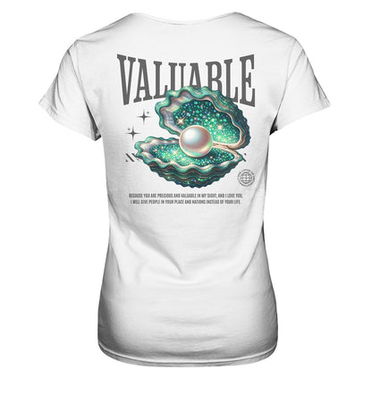 Jes 43,4 - VALUABLE - Rückenprint  - Ladies Premium Shirt