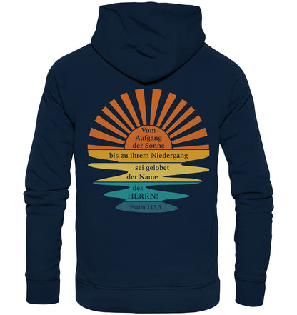 Ps 113,3 - Vom Aufgang der Sonne - Organic Basic Hoodie