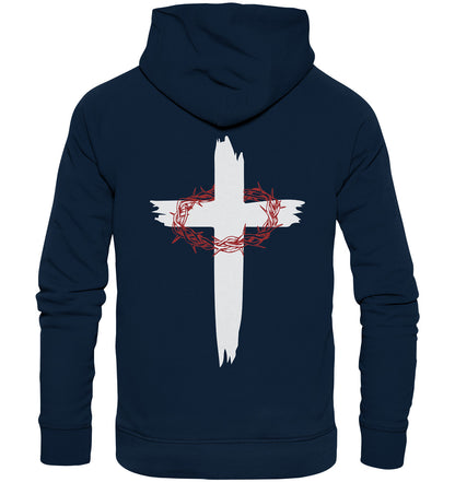 Kreuz mit Dornenkrone - Organic Basic Hoodie