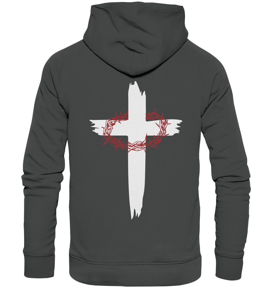 Kreuz mit Dornenkrone - Organic Basic Hoodie