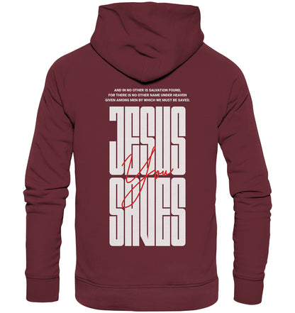 Apg 4,12 - JESUS SAVES - Rückenprint - Organic Basic Hoodie