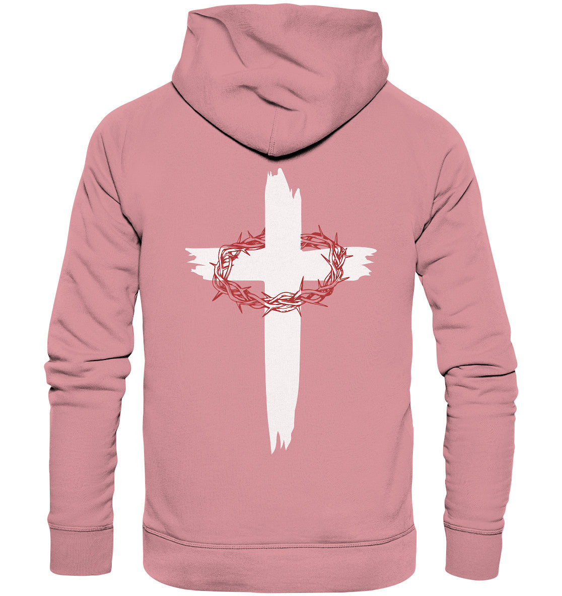 Kreuz mit Dornenkrone - Organic Basic Hoodie