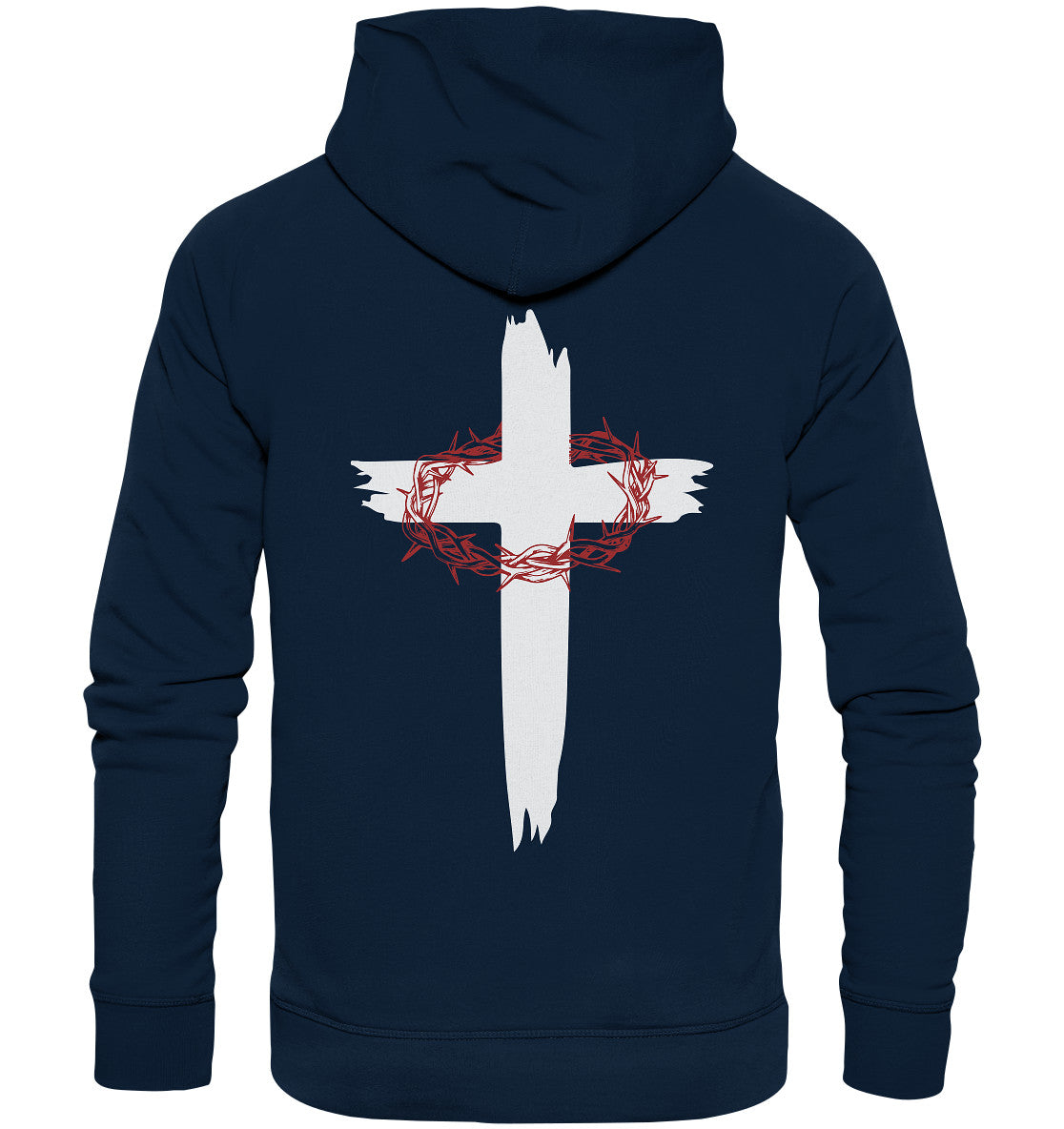 Kreuz mit Dornenkrone - Organic Hoodie