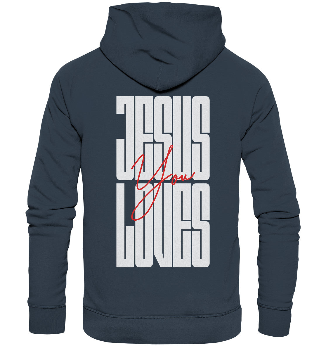 Joh 15,13 - JESUS LOVES You - Rückenprint - Organic Hoodie