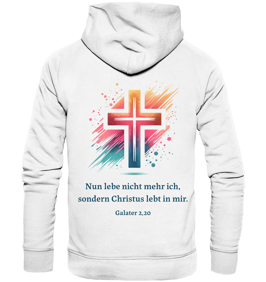 Gal 2,20 - Christus in mir - Größe XS - Einzelstück - Organic Hoodie