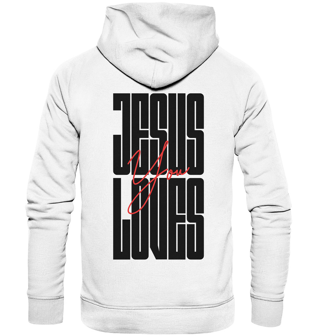 Joh 15,13 - JESUS LOVES You - Rückenprint - Organic Hoodie