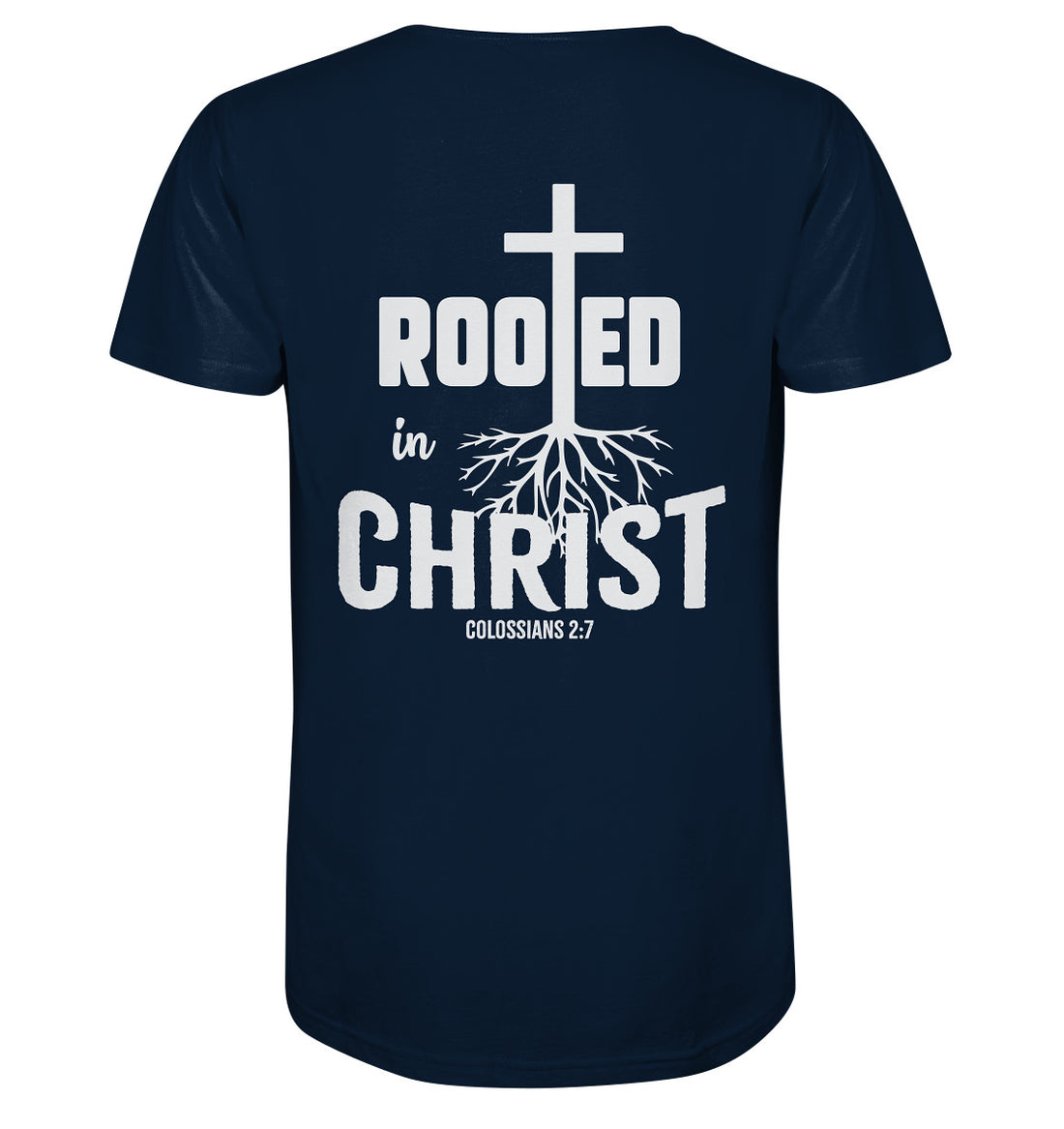 Kol 2,7 - Rooted in Christ - Organic Shirt