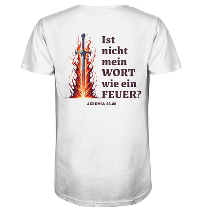 Jer 23,29 - wie ein Feuer - Rückenprint - Organic Shirt