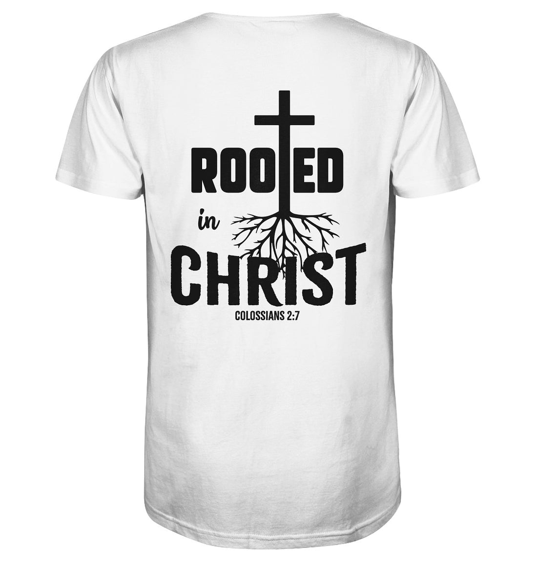 Kol 2,7 - Rooted in Christ - Organic Shirt