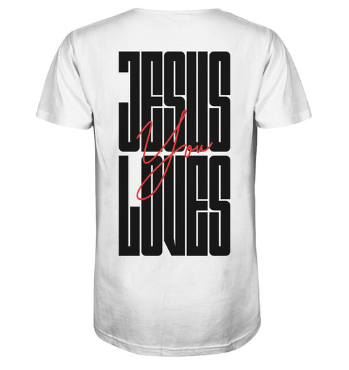 Joh 15,13 - JESUS LOVES You - Rückenprint - Organic Shirt