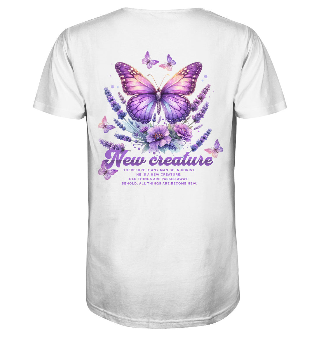 2.Kor 5,17 - New Creature - Rückenprint - Organic Shirt