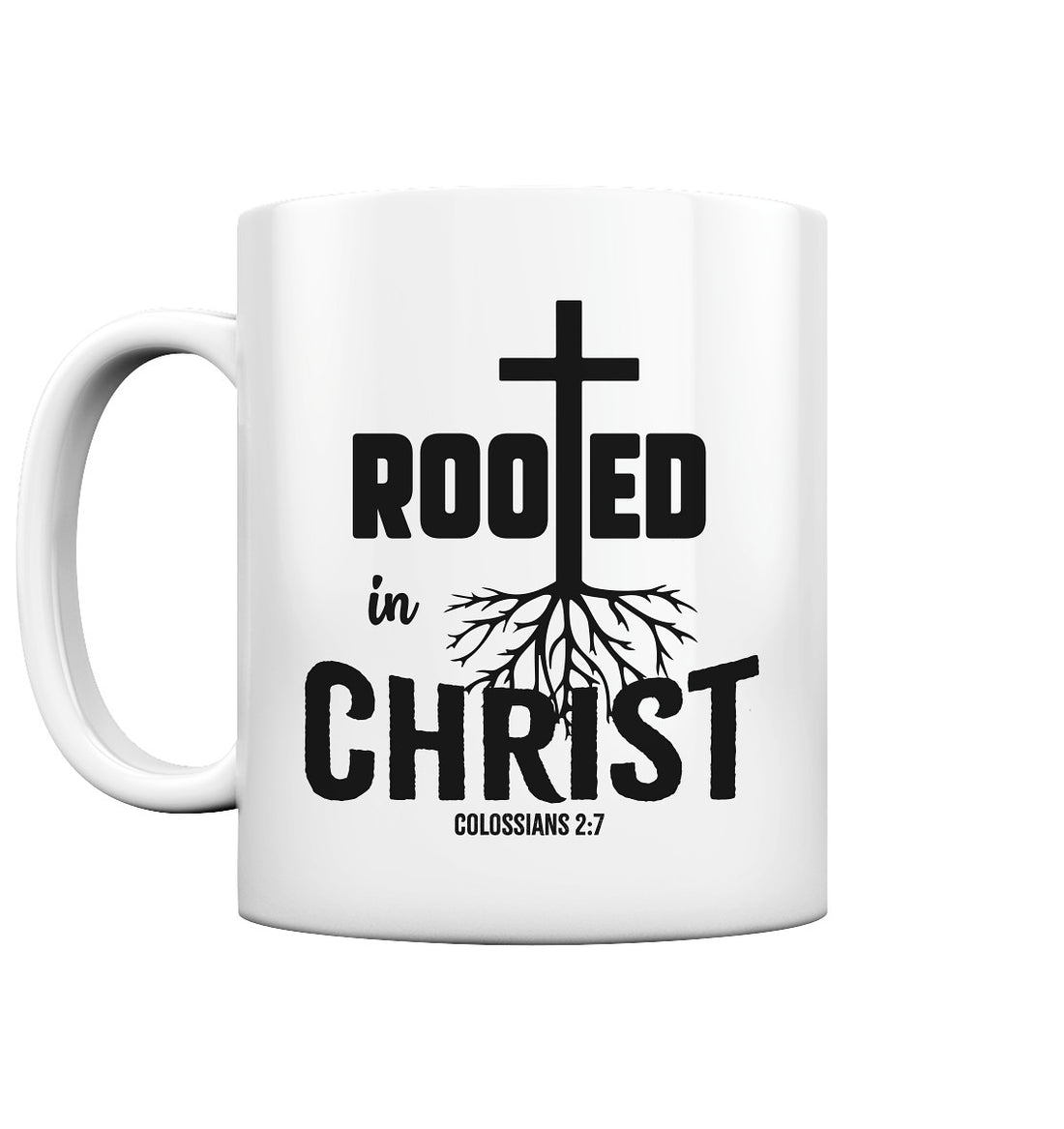 Kol 2,7 - Rooted in Christ - Tasse glossy