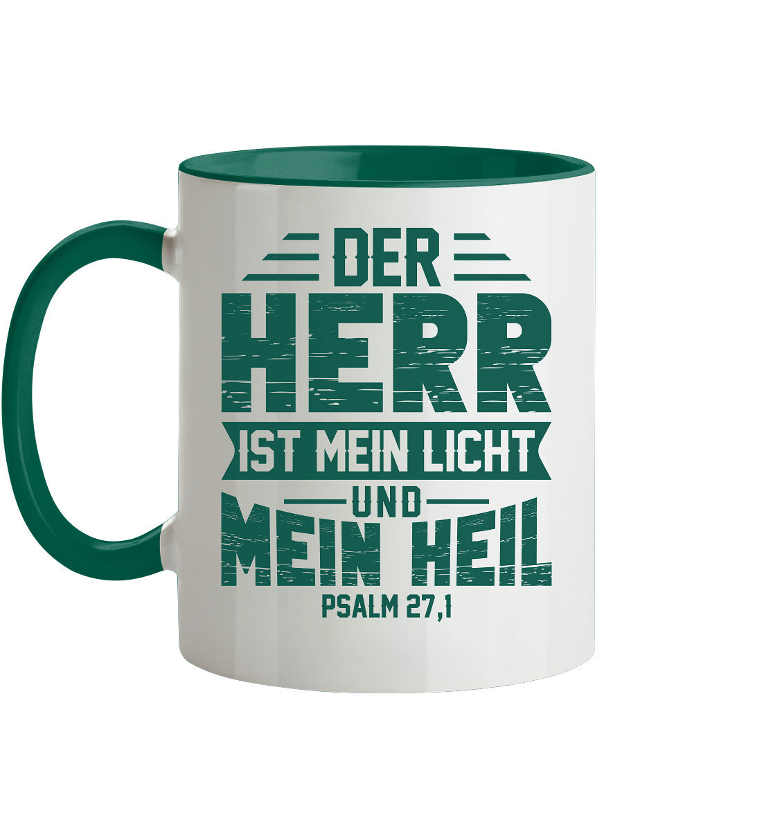 Ps 27,1 - Der HERR ist mein Licht &amp; mein Heil (1) - Tasse zweifarbig