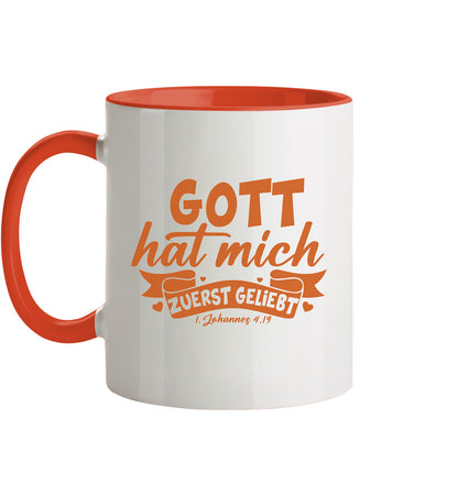 1.Joh 4,19 - Zuerst geliebt(2) - Tasse zweifarbig