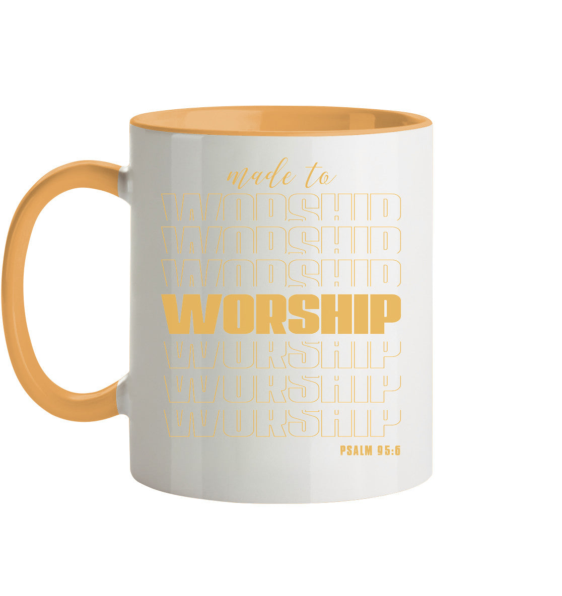 Ps 95,6 - made to WORSHIP - Tasse zweifarbig