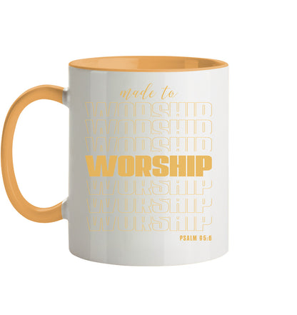 Ps 95,6 - made to WORSHIP - Tasse zweifarbig