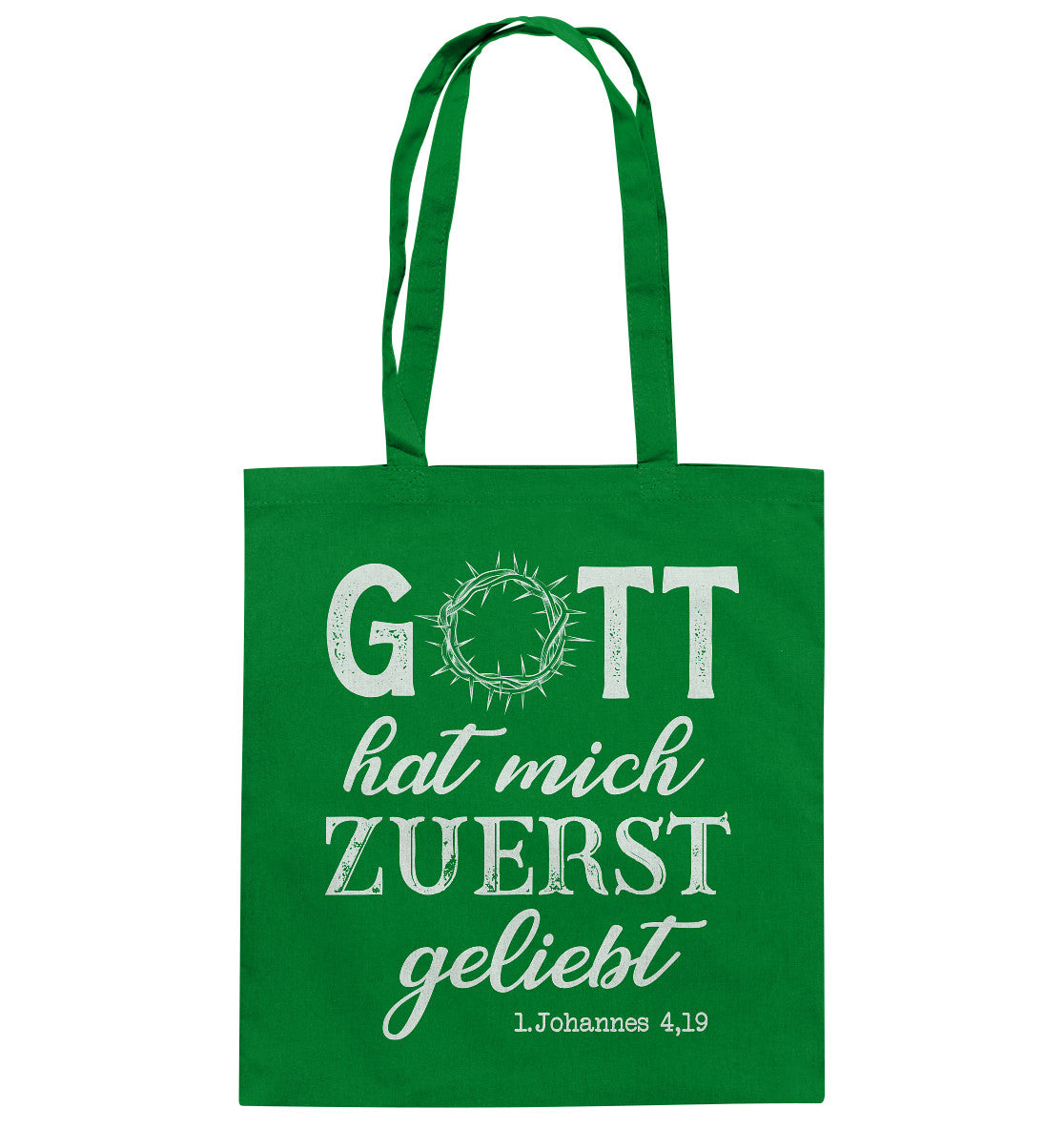 1.Joh 4,19 - Zuerst geliebt - Baumwolltasche