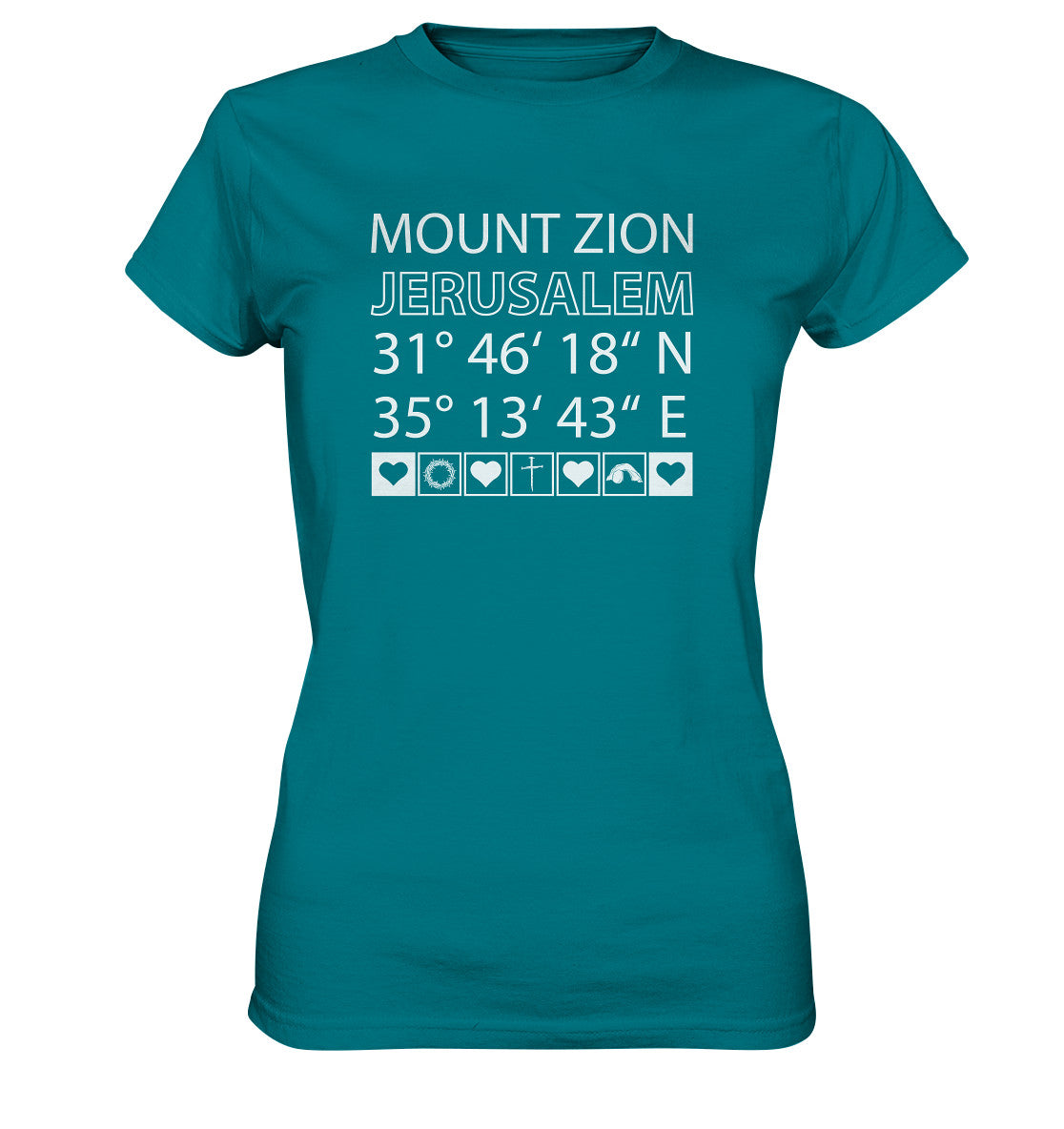 Joel 3,5 - Mount Zion - Brustprint - Ladies Premium Shirt