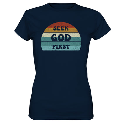 Mt 6,33 - Seek God First - Ladies Premium Shirt