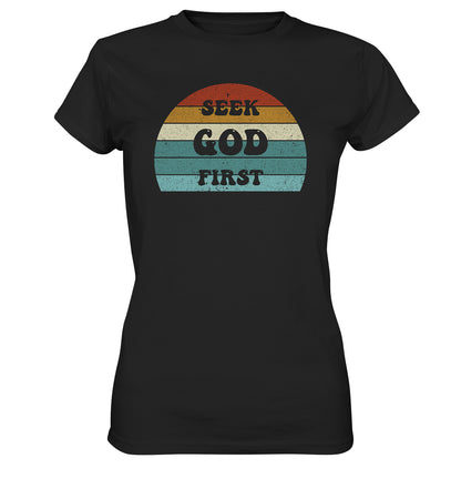 Mt 6,33 - Seek God First - Ladies Premium Shirt