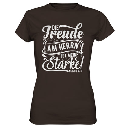 Neh 8,10 - Die Freude am HERRN - Siebdruck - Ladies Shirt