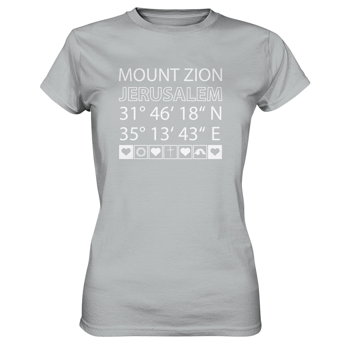 Joel 3,5 - Mount Zion - Brustprint - Ladies Premium Shirt