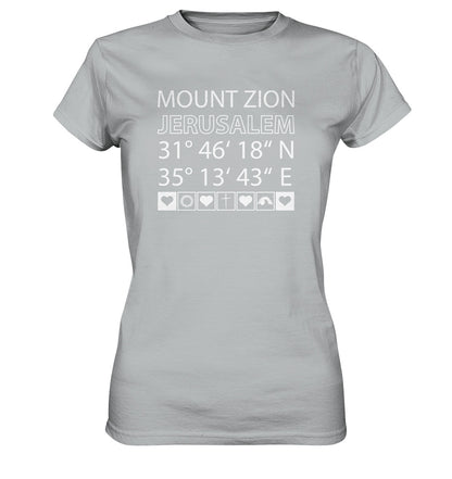 Joel 3,5 - Mount Zion - Brustprint - Ladies Premium Shirt