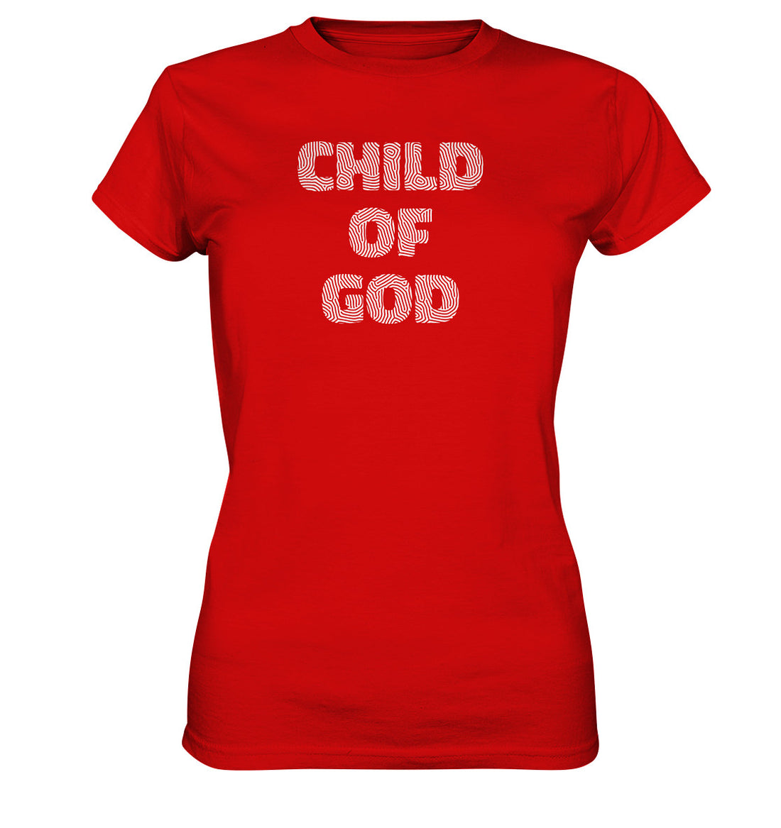 Joh 1,12 - Child of God - Fingerprint Weiß - Ladies Premium Shirt