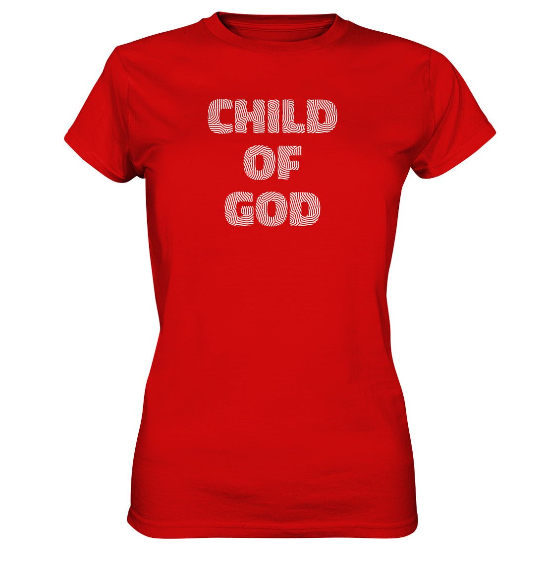 Joh 1,12 / Gal 3,26 - Child of God - Fingerprint Weiß - Ladies Premium Shirt