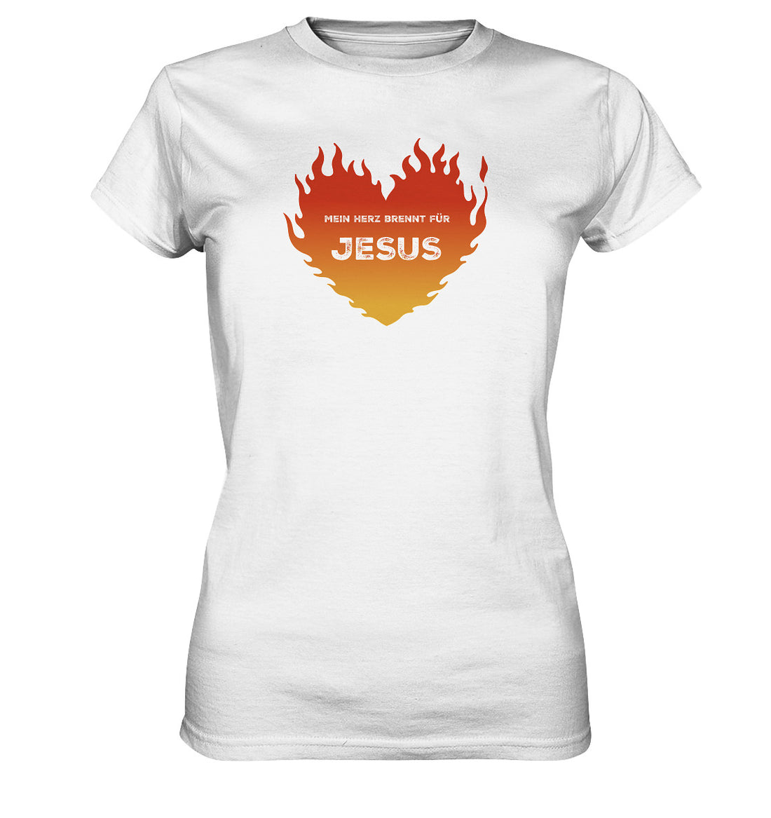 Lk 24,32 - Mein Herz brennt für JESUS - Ladies Premium Shirt