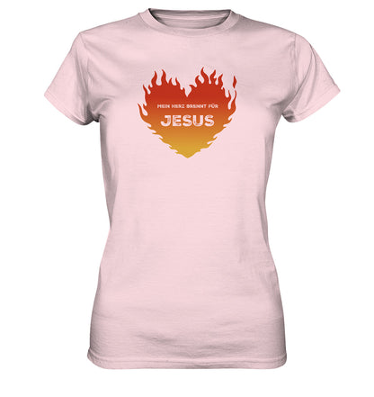 Lk 24,32 - Mein Herz brennt für JESUS - Ladies Premium Shirt