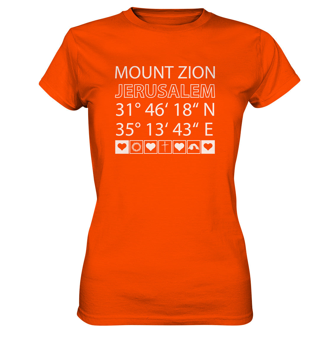 Joel 3,5 - Mount Zion - Brustprint - Ladies Premium Shirt