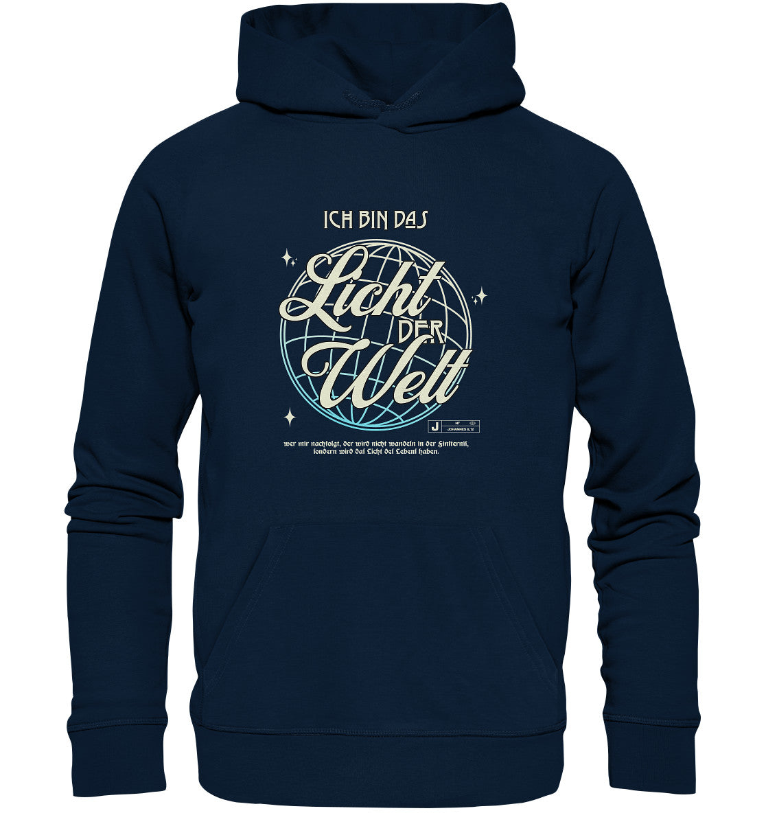 Joh 8,12 - Licht der Welt - Organic Basic Hoodie