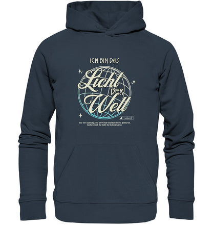 Joh 8,12 - Licht der Welt - Organic Basic Hoodie