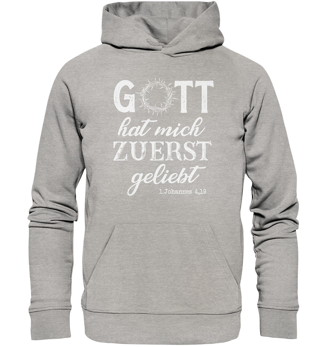 1.Joh 4,19 - Zuerst geliebt - Organic Basic Hoodie