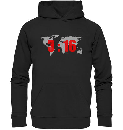 Joh 3,16 - World - Organic Hoodie