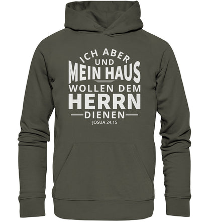 Jos 24,15 - Mein Haus (2) - Organic Hoodie