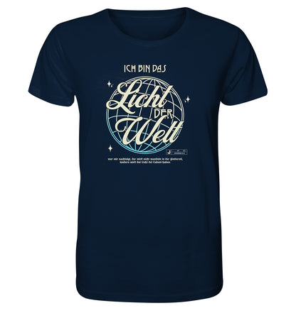 Joh 8,12 - Licht der Welt - Organic Shirt