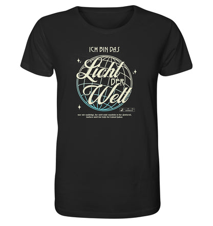 Joh 8,12 - Licht der Welt - Organic Shirt