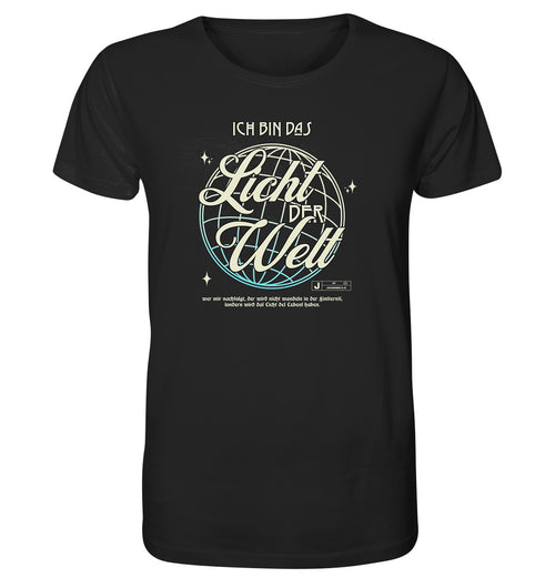 Joh 8,12 - Licht der Welt - Organic Shirt