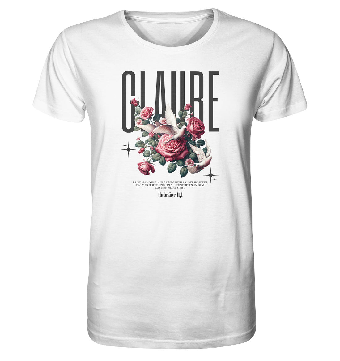 Hebr 11,1 - Glaube - Brustprint - Organic Shirt