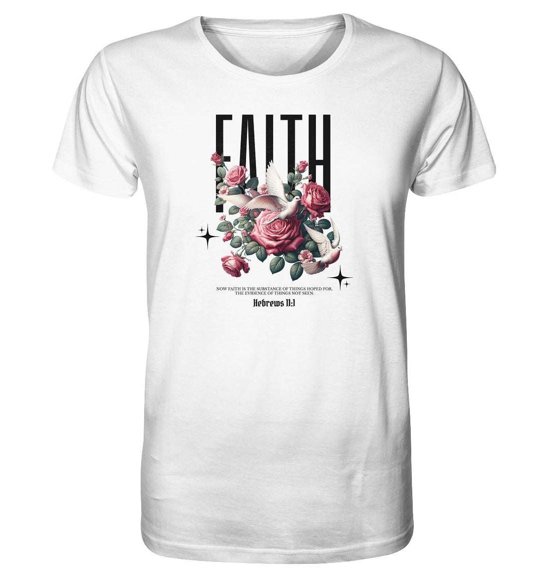 Hebr 11,1 - FAITH - Brustprint - Organic Shirt