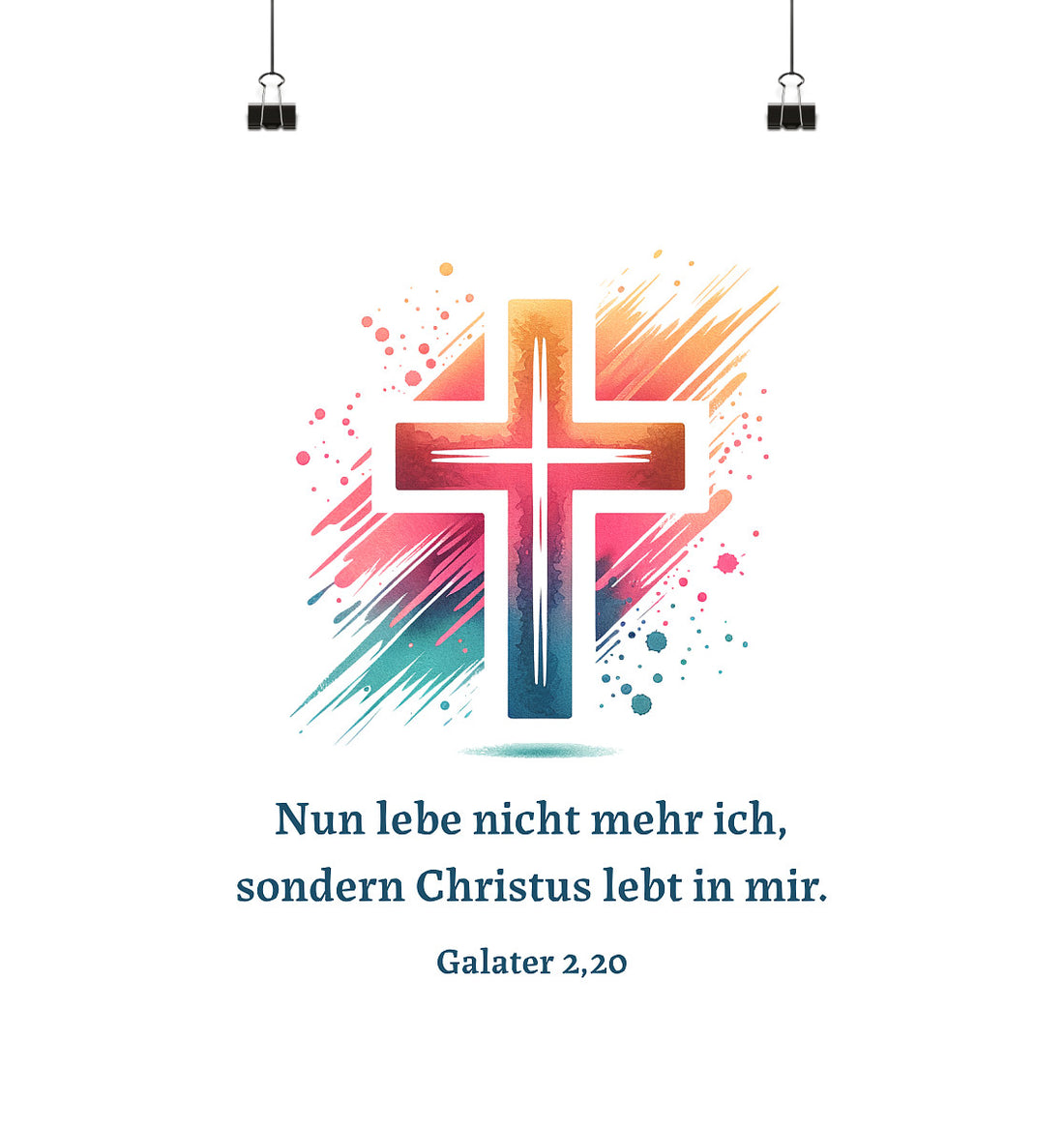 Gal 2,20 - Christus in mir - Poster Din A3 (hoch)