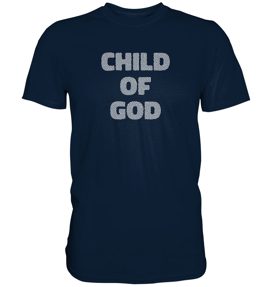 Joh 1,12 / Gal 3,26 - Child of God - Fingerprint Weiß - Premium Shirt